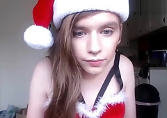 American TS Skylar Has fun For Christmas