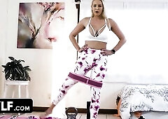 Mylf - Breasty Golden-haired Wench Gets Her Taut mother I'd like to fuck Vagina Juicy And Drilled During Yoga Workout
