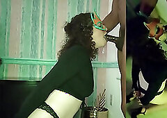 Sloppy BBC Deepthroat Facefuck with Hands Restrained- He Cums on my Tits!