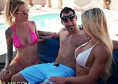 Large Tit Bikini Women Screw The Pool Male
