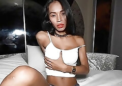 Ladyboy Bovei Gives Blowjob Before The Ass Fuck