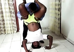 Slim beauty knows how to have a fun large dongs to climax