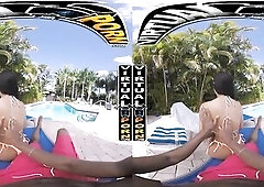 VIRTUAL PORN - Eden West Unleashes Her Nasty Side For A Beachside Massage Turned Wild Escapade