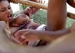 Ebony crazy sex ends in lavish cumshot