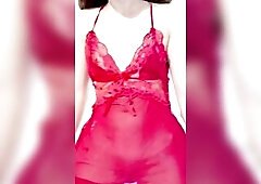 Banging a vietnamese angel in a red outfit.