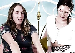 Charlotte Sins confesses her feelings for her lesbo bff Cadence Lux.Cadence always had a crush on her so to lick her cunt is a fantasy come true
