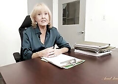 A Job Interview with Breasty Boss GILF Desiree Eden takes an inappropriate turn. That babe pulls out her large titties, then sucks your shlong and let