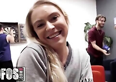 MOFOS - Kinky Chick Krissy Knight Risks Getting Caught During A Very Wild And Quiet Dorm Hookup