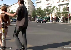 Titty Romanian ravaged in public