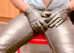 Leather Denim Jack and Open Tee-shirt Homo Pornography edging Sesh