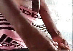 Caught on camera masturbating his fuckpole