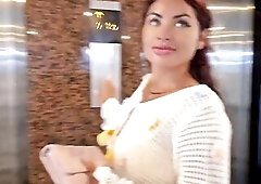 Concupiscent Colombian ends up with her throat full of cum - Aleja and Aaron