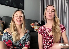 Sexy Amateur Babes Take Turns On Each Other P1