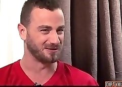 Muscle boyfriend flip flop with cumshot