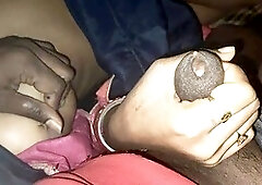 Torrid bhabhi gives a wild handjob with her huge fun bags