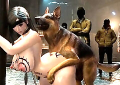 Hot 3D redhead licking a pussy while getting fucked