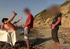 Hairy Milf Alexandra Wett Fucked At A Hot Gangbang Beach Party