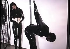 Mistress latex bondage