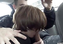 Beatrice is an experienced, blonde woman with glasses who likes to have sex with younger guys