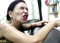 French mother i'd like to fuck with large milk jugs loves to get one as well as the other of her holes drilled hard