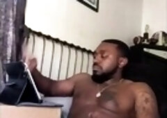 Black Amateur Stud Masturbating