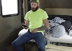 Stepdad was getting frisky when his sexy stepson showed up