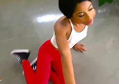 Fitness Black Teen 18+ Hooks Up With Thick-dicker