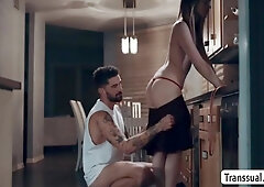 Tbabe Gets Bang On The Kitchen Sink