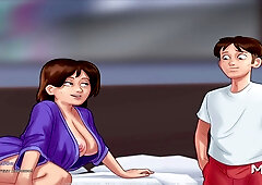 Spoiled rich girl in a dirty maid outfit from SummertimeSaga