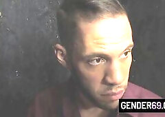 Brunette hair tgirl mother i'd like to fuck Natalie Mars gloryhole screw with a stranger