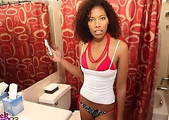 Exotic curly-haired brunette Gina Lopez likes interracial sex