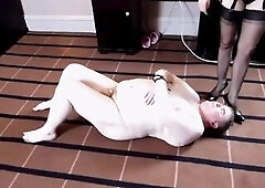 Peter is made to lie on the floor exposed and cable-bound so that Miss Jessica can spend some quality time stifling and facesitting him. That babe cru