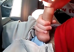 Sucking a buddy in the truck and he blows a load in my facehole