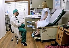 Daisy Bean Gets Humiliating Gyno Exam Required For New Students By Doctor Tampa & Nurse Aria
