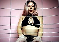 Merciless goddess in lingerie loves to humilate and punish
