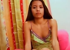Sexy latina teen enjoys solo pussy pleasure