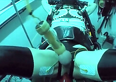 Femboy Latexbondage going knuckle deep estim breath have fun