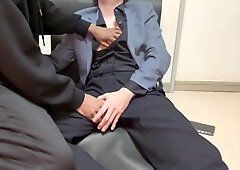 After Work,my Tired Senior Got Horny With My Touch. Made Him Cum And Even Squirting!