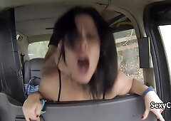Horny Mature Lady Fucks In Taxi