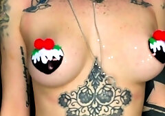 Close up cock jerking solo