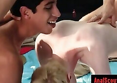 Hush, boy while we dominate your tight boy hole