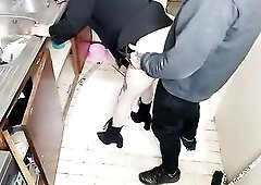 Boss lady try to learn plumbing