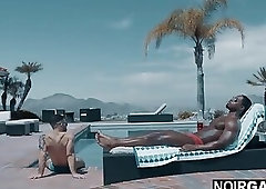 Big cock gays interracial fuck at luxury hotel