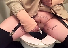 Faphouse solo playtime with a Japanese crossdresser and toys