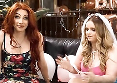 Bachelorette's wild lap dance turns into steamy cumshot action with Codi Vore and Ariel Demure