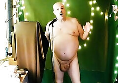 Singing live during web camera Show