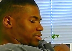 Black lovers in rough gay scenes of deep anal