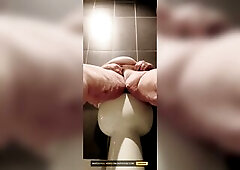 Right on the latrine this guy plays with that cunt and bangs her like this guy should
