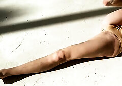 stretching - yoga - gymnastics is a great reason to see my glamorous body and how I stretch my marvelous legs and butt - it's so hawt - I'm 