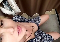 PUBLIC SQUIRT SHOPPING. SOLO. ASMR. BLONDIE CUTE